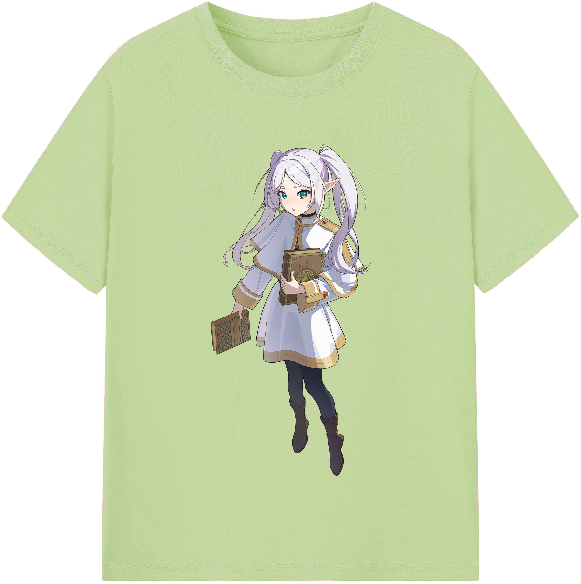 （画像用） 葬送のフリーレン Frieren 綿100％半袖Tシャツ（フロントプリント）